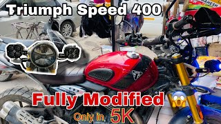 Triumph Speed 400 Full Modified  2024 New Modification  Karol Bagh Bikes Best Accessories rider [upl. by Land]