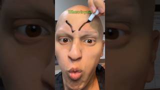 MY EYEBROWS RETURN🥰😱 comedy funny lol alopecia [upl. by Lorak858]