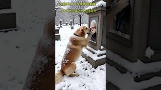 A touching scene the golden retriever has been guarding the old lady sitting there and reluctant [upl. by Kaleena]