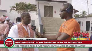 HANDING OVER OF THE GAMBIAN FLAG TO SCORPIONS 090124 [upl. by Tonry202]