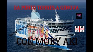 DA PORTO TORRES A GENOVA CON MOBY AKI Moby Lines [upl. by Klinges]