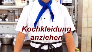 Kochjacke KochSchürze und Halstuch richtig anziehen [upl. by Digirb]