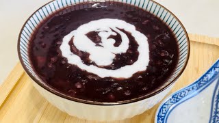 Easy Delicious Red Bean with red glutinous rice  pulut hitam dessert soup you must try [upl. by Yngiram]