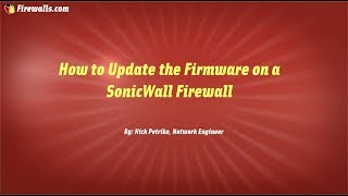 SonicWall Gen 7 How to Backup your Configuration [upl. by Eivlys]