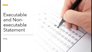 Executable and nonexecutable statement statements [upl. by Moffat643]