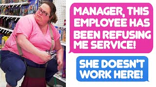 rIDontWorkHereLady  Customer Thinks Im Refusing Her Service But I Dont Work Here [upl. by Nosnaj]