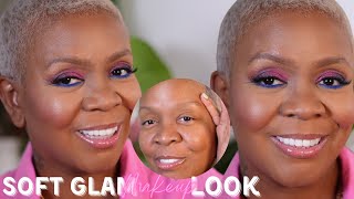 Dewy Makeup Look For Woc  Haus Labs Makeup Woc 40  Dewy Makeup Tutorial For Black Women [upl. by Dahcir]