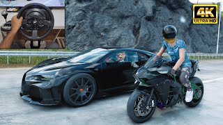 Kawasaki Ninja H2R amp Bugatti Chiron SS  The Crew Motorfest  Thrustmaster T300RS gameplay [upl. by Wallinga917]