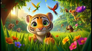 Baby Tiger Song  Jungle Animal Nursery Rhyme for Kids  Baby Shark Tiger Version” [upl. by Annoval]