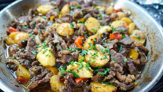 Easy To Make One Pan Steak And Potatoes Recipe [upl. by Alfonse]