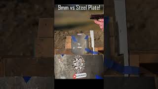 Handguns vs Steel Plate in Super Slow Motion shorts slowmotion guns [upl. by Gasper878]