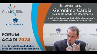 Intervento Geronimo Cardia Presidente Acadi Inefficacia sul piano sanitario delle misure espulsive [upl. by Ardnua]