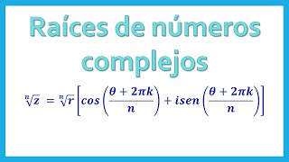 📌 Cómo calcular las RAICES de un NUMERO COMPLEJO TEOREMA DE MOIVRE Juliana la Profe [upl. by Annitsirhc]