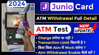 Junio Card Atm Withdrawal Junio Card Full Detail Junio Card Atm Test Junio [upl. by Laddy]