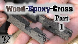 Woodwork Part 1 Wood Epoxy Cross Secret Wood Cross Holz Epoxidharz Kreuz Holzarbeiten [upl. by Ylsew]