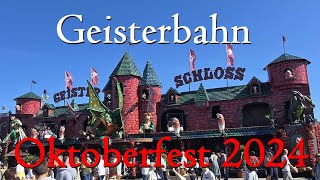 Geister Schloss Kunz Geisterbahn Oktoberfest Wiesn München 2024 onride [upl. by Edris]