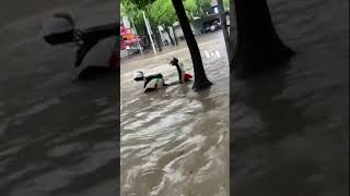 Shanghai streets hit by flooding from Tropical Storm Pulasan  VOA News [upl. by Yeung]