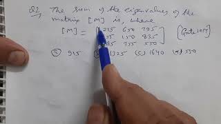 Day 1GATE EXAM SERIES ENGG MATHSLINEAR ALGEBRA5 PROBLEMS SOLUTIONTheMathVisionWithSaraswat [upl. by Clemen753]