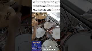 Megadeth  Holy Wars  Drum Intro Fill with sheet music [upl. by Nutsud950]