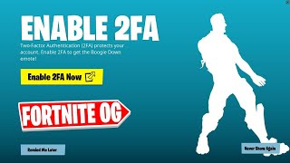 HOW TO ENABLE 2FA IN FORTNITE OG EASY METHOD [upl. by Coppinger]