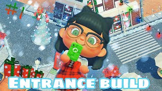 Entrance Build  25 Days Of Christmas🎄Animal Crossing New Horizons Challenge  Day 1 [upl. by Oletta]