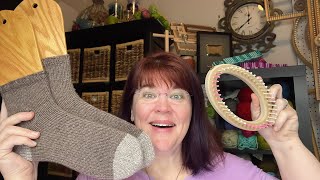 GKK FriYAY Live  Loom Knit socks for EVERYONE New loom amp Pattern [upl. by Yentrac609]