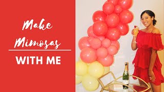 Make Mimosas with me  Strawberry Mimosa recipe [upl. by Sokram]