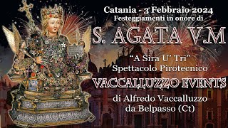 CATANIA  SantAGATA VM 2024  VACCALLUZZO EVENTS Night Show [upl. by Deny]