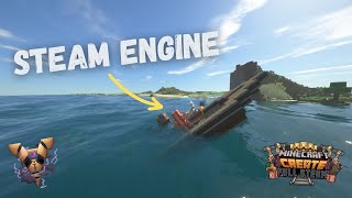 Steamship using Valkyrien Skies Clockwork and Create mod [upl. by Eirrab292]