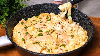 Ich habe noch nie so leckere Pasta gegessen Hühnchen Fettuccine Alfredo Rezept [upl. by Hermes56]