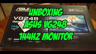 UNBOXING ASUS VG248QE 144Hz MONITOR [upl. by Atteragram208]