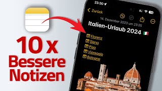 iOS 17 Apple Notizen für iPhone  10 Funktionen die du kennen musst [upl. by Attenal]