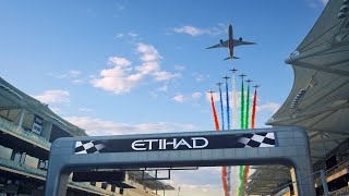 Spectacular Flyover at the 2020 Formula 1 Abu Dhabi GP with 787 Dreamliner  Etihad [upl. by Oibirot]