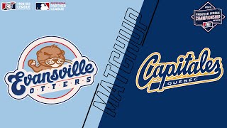 Frontier League Championship Game 1 Evansville Otters  Quebec Capitales 91223 AudioCast [upl. by Alrick]