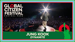 Jung Kook Performs BTS Song Dynamite  Global Citizen Festival 2023 [upl. by Ennobe839]