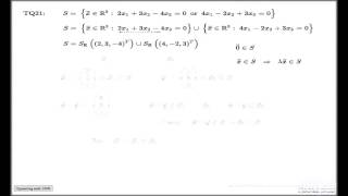 Examples of non subspaces Tutorial Q21 [upl. by Arag]