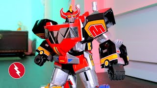 Power Rangers Dino Megazord vs Dragonzord  Toy Life Greatest Hits Animation [upl. by Cornwell56]