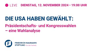 Die USA haben gewählt Präsidentschafts und Kongresswahlen – eine Wahlanalyse [upl. by Devlen531]