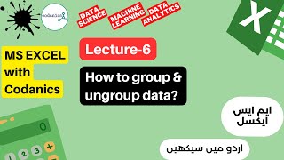 How to group amp ungroup data in excel in UrduHindi [upl. by Pravit]