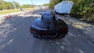 Brainerd Motorsports 14 mile to 18 mile drag race ERay vs Z06 3rd runcold outside bad track prep [upl. by Notsa]