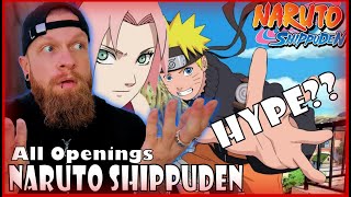 First Time Reaction to All Naruto Shippuden Openings [upl. by Adnirim]