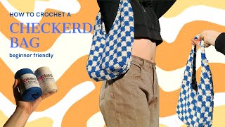 Crochet Checkered Bag  HOW TO [upl. by Llertac]