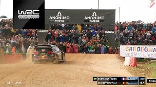 WRC  Rally Italia Sardegna 2018 Neuville vs Ogier in SSS1 [upl. by Ttocserp]