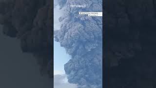 Massive volcanic eruption in Indonesia sends ash tower five miles high [upl. by Adamok775]