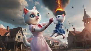 Volcano Eruption Cats LifeorDeath Decisioncatlover cat kitten poorcat funny cutecat cute1 [upl. by Grath]