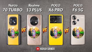 Poco X6 Pro Poco F6 Realme Narzo 70 Turbo Realme 13 Plus Extreme BGMI Test With FPS Meter 🔥 [upl. by Nuahsyt]