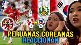 Perú vs Chile  Peruanas Coreanas reaccionan  Copa America 2024 [upl. by Aseuqram]