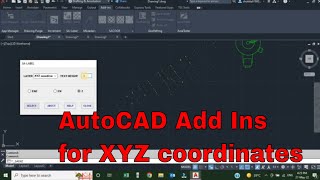 AutoCAD Add ins for XYZ coordinates in drawing [upl. by Woodson186]