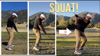 Stop Early Extension in Golf Swing and Add Insane Power with Squat [upl. by Milty]