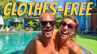 Going Clothes Free in Phuket  Peace Blue Naiharn Naturist Resort Full Tour [upl. by Bully840]